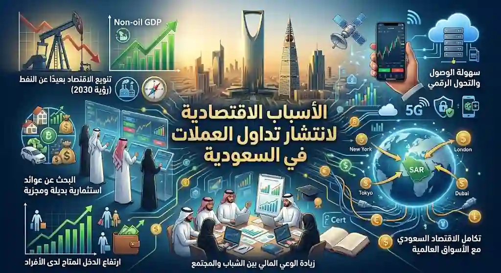 الأسباب الاقتصادية لانتشار تداول العملات في السعودية