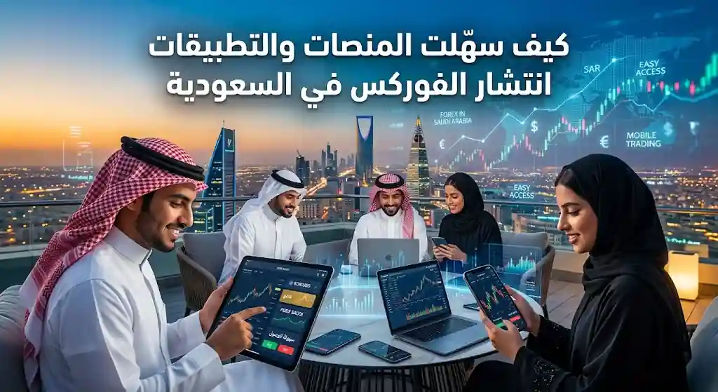 كيف سهّلت المنصات والتطبيقات انتشار الفوركس في السعودية
